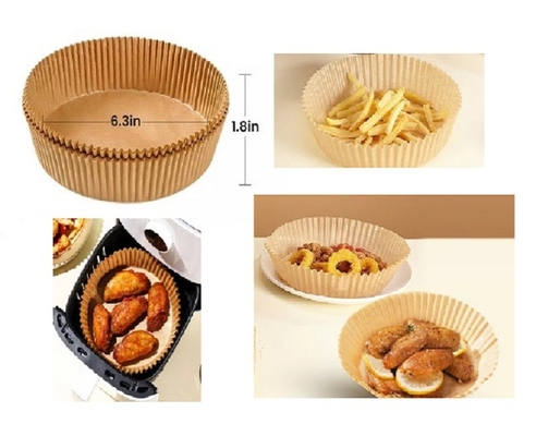 50 Pcs 6.3 Inch Air Fryer Disposable Paper Liner Kitchen Baking Mats