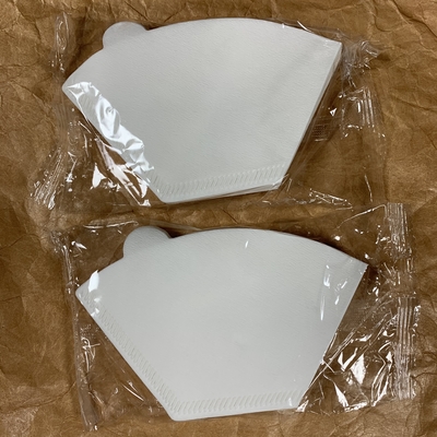 Food Grade Bleached Natural Cone Coffee Filter Paper 50gsm 53gsm